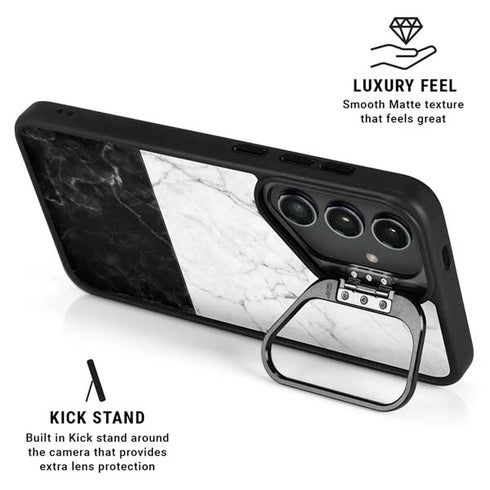 Marble Split Galaxy S25 Kickstand Case