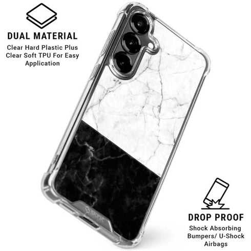 Marble Split Galaxy S26 Plus Clear Case