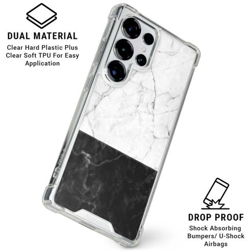 Marble Split Galaxy S26 Ultra Clear Case