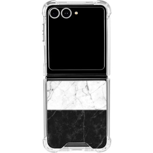 Marble Split Galaxy Z Flip7 Clear Case