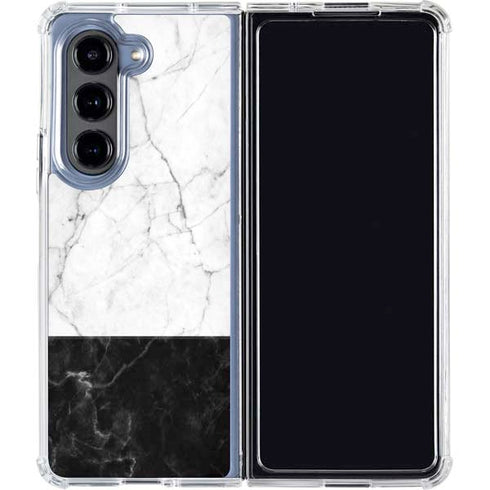 Marble Split Galaxy Z Fold5 5G Clear Case