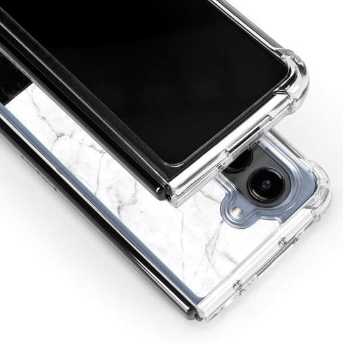 Marble Split Galaxy Z Fold5 5G Clear Case