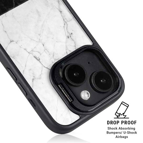 Marble Split iPhone 14 Kickstand Case