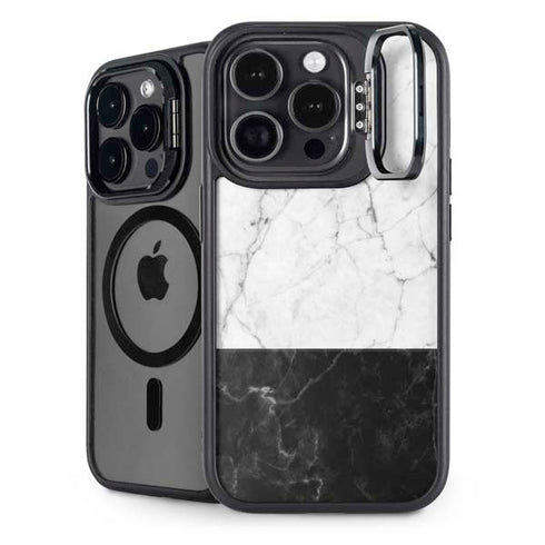 Marble Split iPhone 14 Pro Kickstand Case