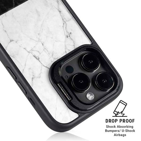 Marble Split iPhone 14 Pro Kickstand Case