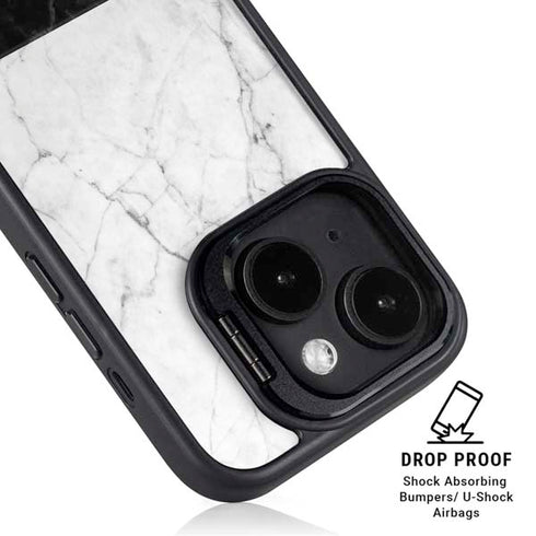 Marble Split iPhone 15 Kickstand Case
