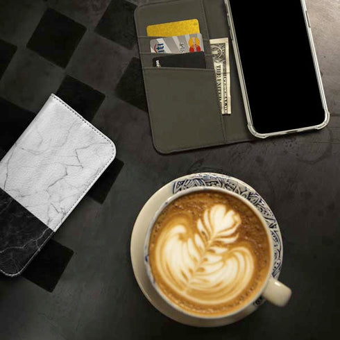 Marble Split iPhone 15 Plus Folio Case