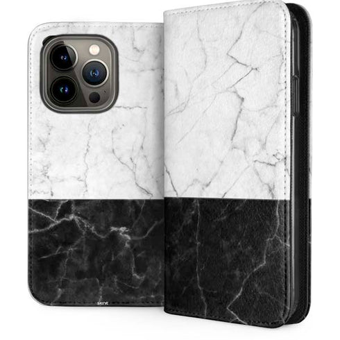 Marble Split iPhone 15 Pro Folio Case