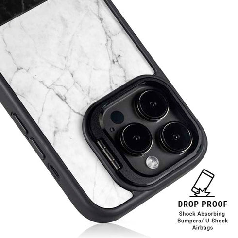 Marble Split iPhone 15 Pro Max Kickstand Case