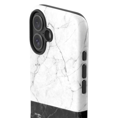 Marble Split iPhone 16 Plus Impact Case