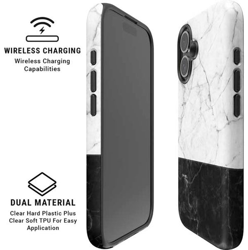 Marble Split iPhone 16 Plus Magsafe Impact Case