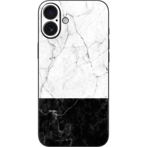 Marble Split iPhone 16 Plus Skin