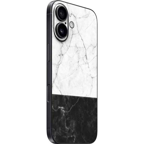 Marble Split iPhone 16 Plus Skin