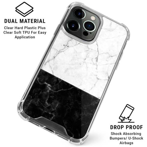 Marble Split iPhone 16 Pro Max Clear Case