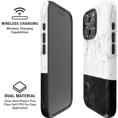 Marble Split iPhone 16 Pro Max Magsafe Impact Case
