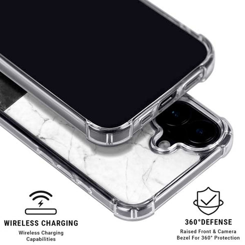 Marble Split iPhone 17 Clear Case