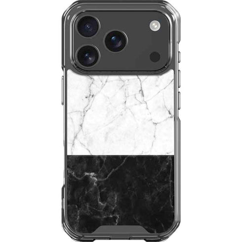 Marble Split iPhone 17 Pro Clear Case