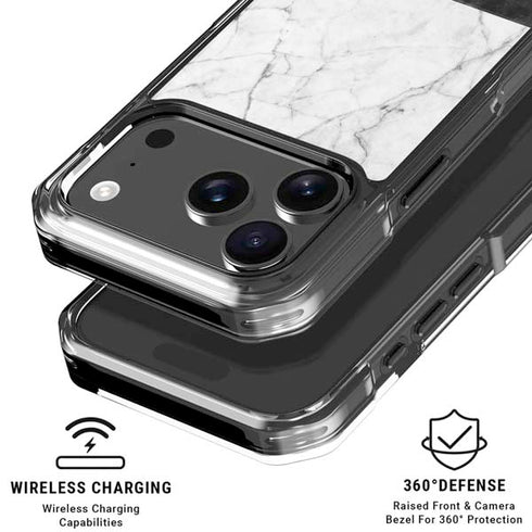 Marble Split iPhone 17 Pro Clear Case