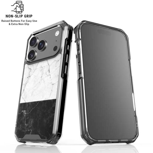 Marble Split iPhone 17 Pro Clear Case