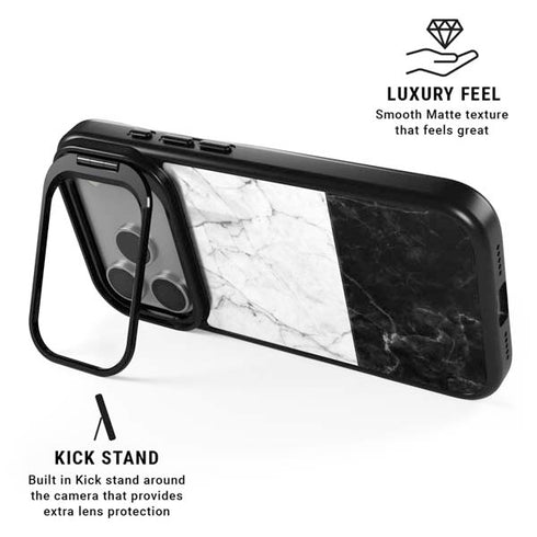 Marble Split iPhone 17 Pro Kickstand Case