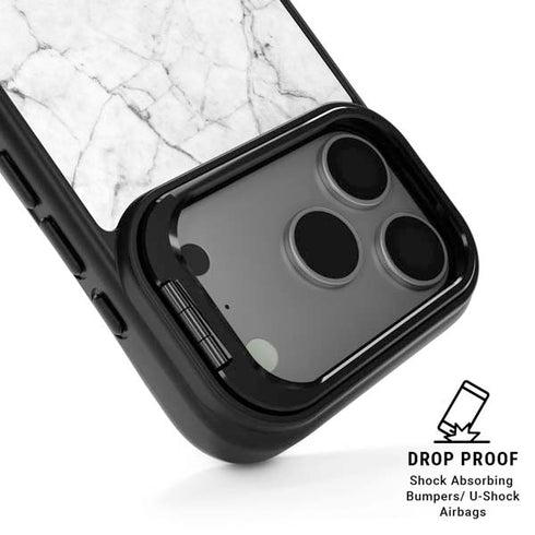 Marble Split iPhone 17 Pro Max Kickstand Case