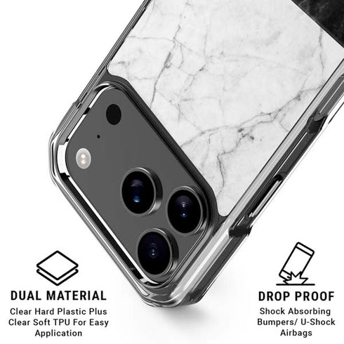 Marble Split iPhone 18 Pro Clear Case