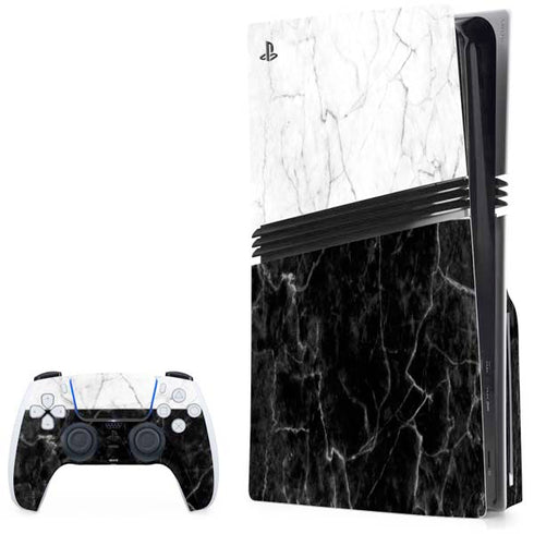 Marble Split PS5 Pro Disk Bundle Skin