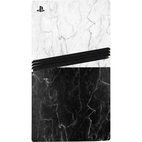 Marble Split PS5 Pro Disk Console Skin