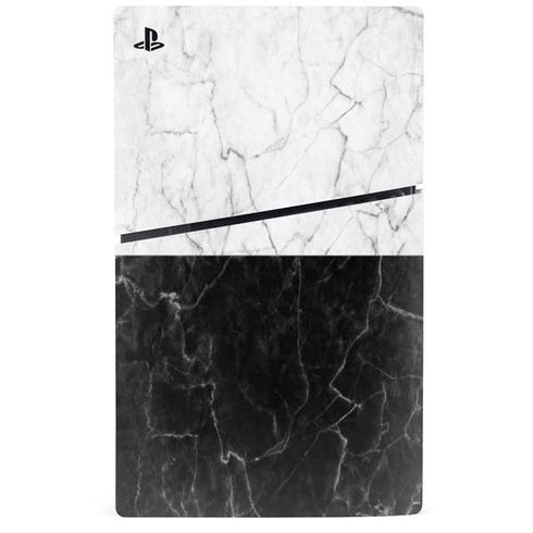 Marble Split PS5 Slim Digital Edition Console Skin