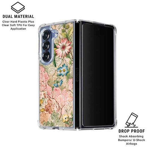 Marbled Paper by William Kilburn Galaxy Z Fold6 Clear Case