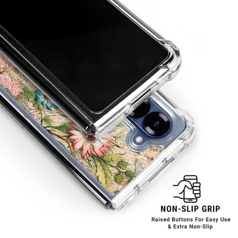 Marbled Paper by William Kilburn Galaxy Z Fold6 Clear Case