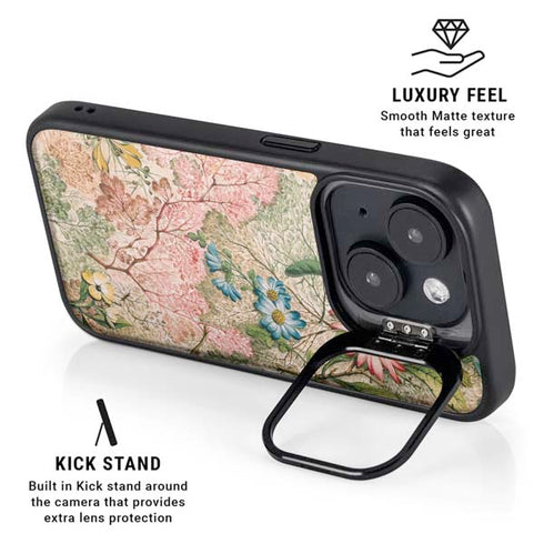 Marbled Paper by William Kilburn iPhone 15 Plus Kickstand Case