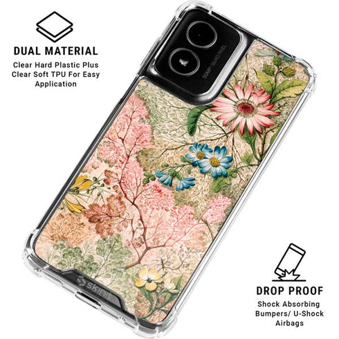 Marbled Paper by William Kilburn Moto G Power 5G (2024) Clear Case