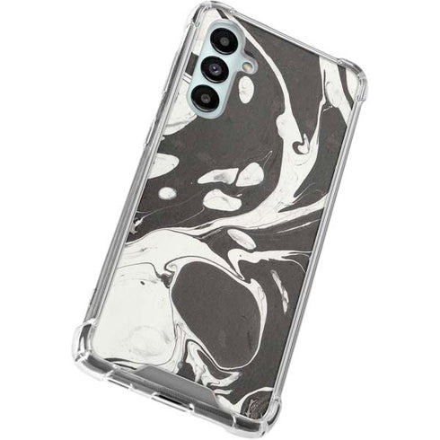 Marbleized Black Galaxy A16 5G Clear Case