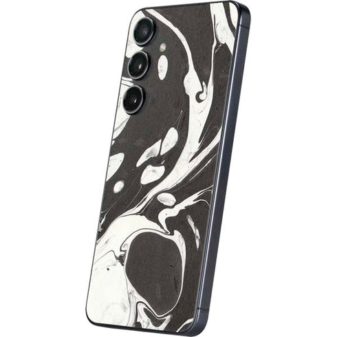 Marbleized Black Galaxy A16 5G Skin