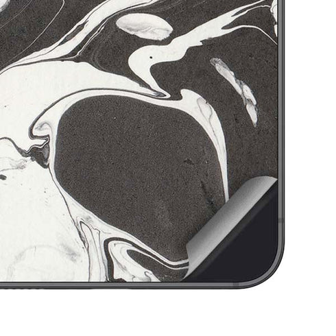 Marbleized Black Galaxy A16 5G Skin