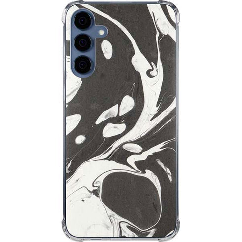 Marbleized Black Galaxy A35 5G Clear Case