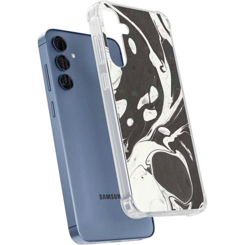 Marbleized Black Galaxy A35 5G Clear Case