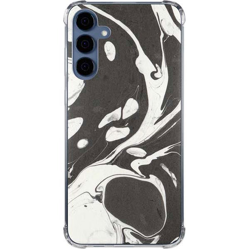 Marbleized Black Galaxy A55 5G Clear Case
