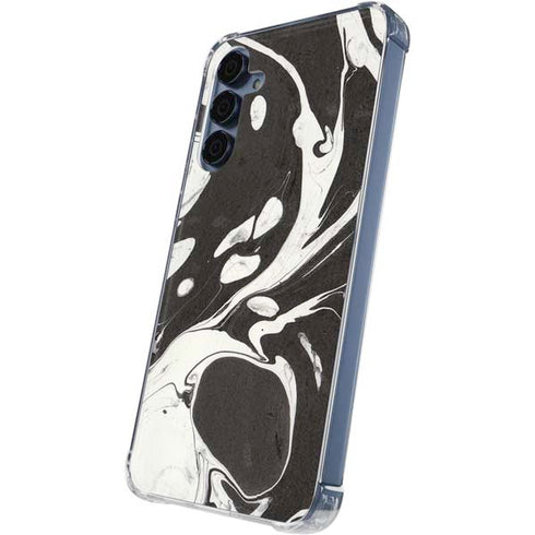 Marbleized Black Galaxy A55 5G Clear Case