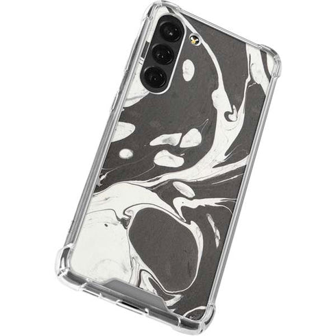 Marbleized Black Galaxy S24 FE Clear Case