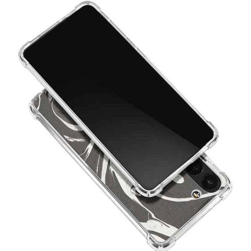 Marbleized Black Galaxy S24 FE Clear Case