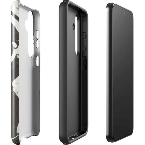 Marbleized Black Galaxy S25 Impact Case