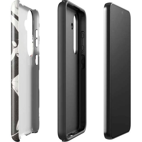 Marbleized Black Galaxy S25 Plus Impact Case