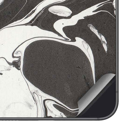Marbleized Black Galaxy S25 Skin