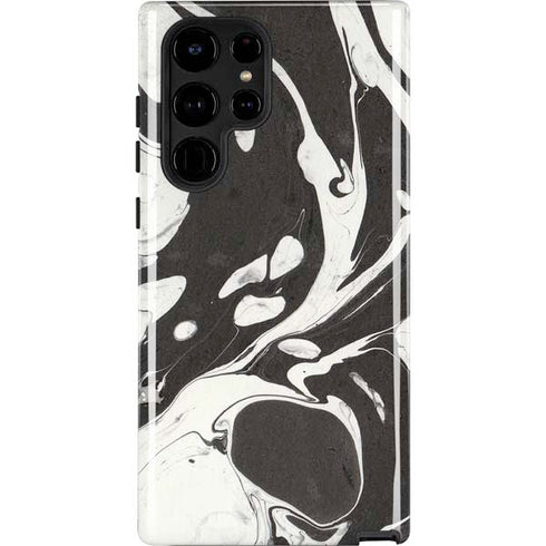 Marbleized Black Galaxy S25 Ultra Impact Case