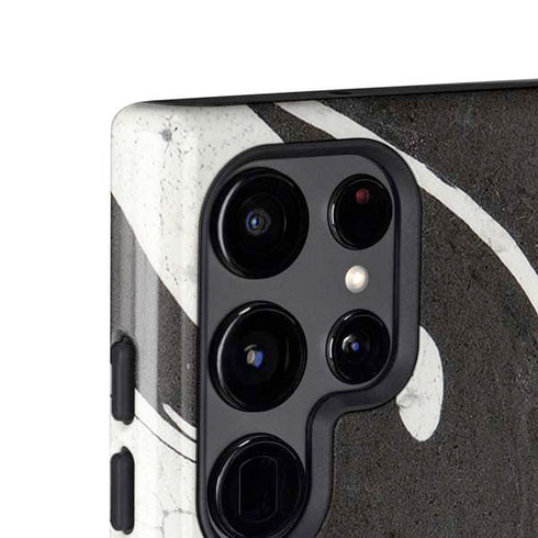 Marbleized Black Galaxy S25 Ultra Impact Case