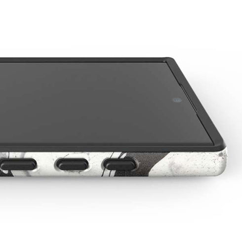 Marbleized Black Galaxy S25 Ultra Impact Case
