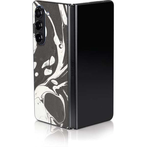 Marbleized Black Galaxy Z Fold5 5G Skin