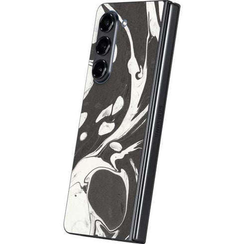 Marbleized Black Galaxy Z Fold5 5G Skin
